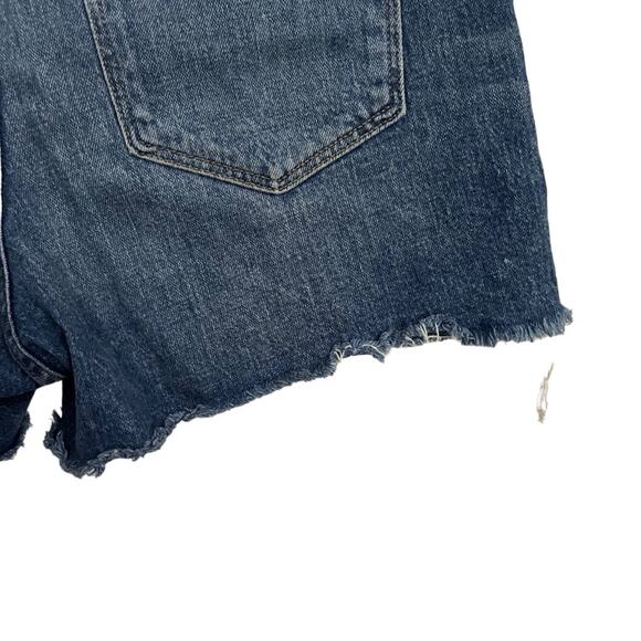 Madewell High-Rise Denim Shorts Burke Wash Button-Front Cut Off Raw Hem Size 27 - Picture 5 of 9